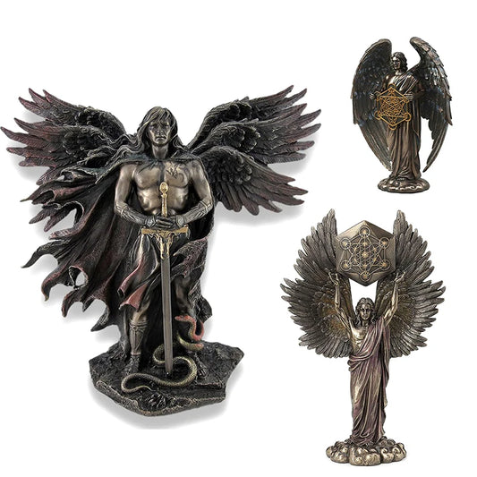 Metatron Angel Sacred Geometry Statue | Prophet Enoch Figurine Angel Figurine Peaceful Pleasures Health and Wellness