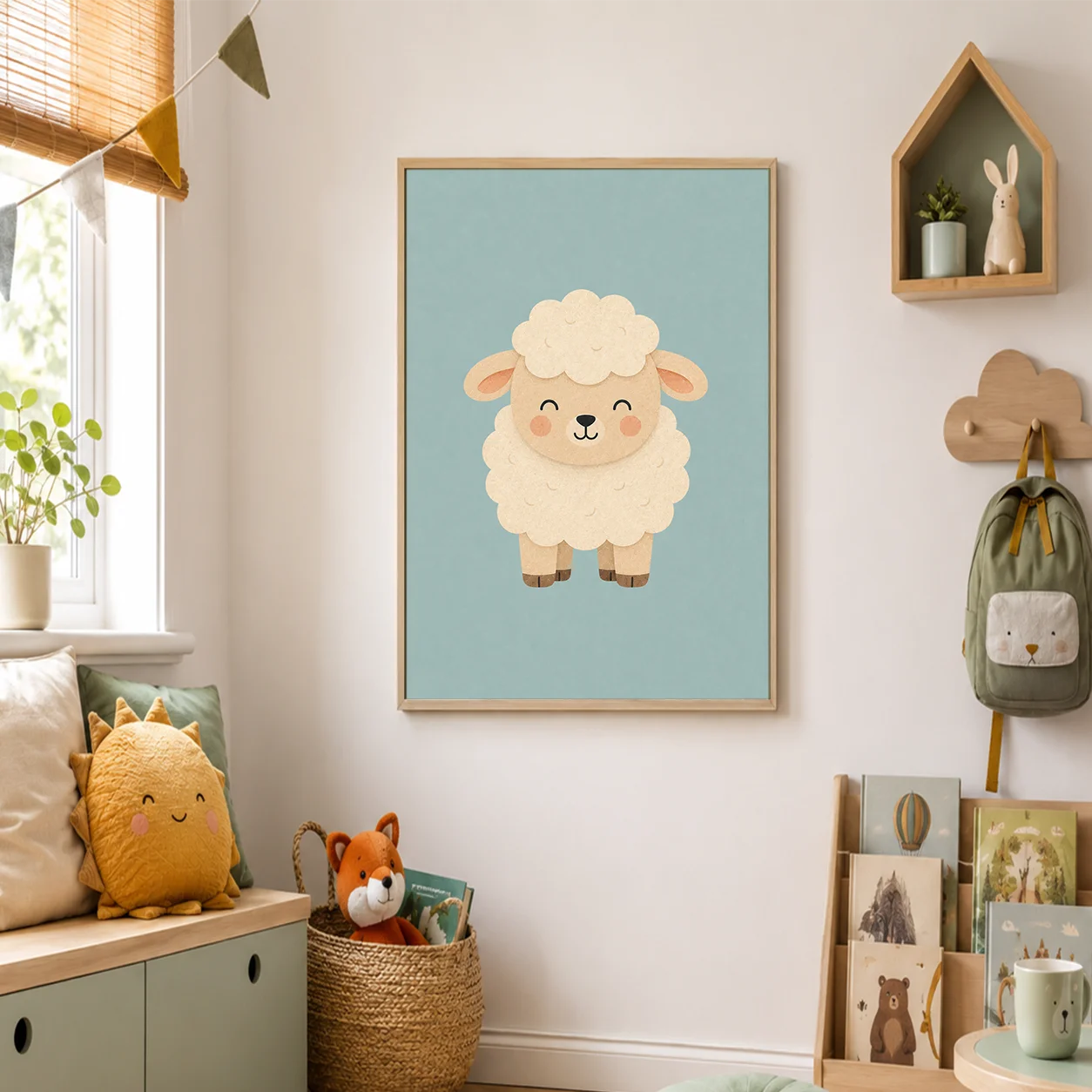 Nursery Animal Wall Art Cute Wildlife Canvas Painting Nordic Poster Print For Kids Bedroom Wall Decor Peaceful Pleasures Health and Wellness