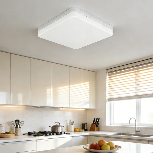 Minimalist Square LED Ceiling Light 18W–48W | Ultra-Thin Modern LED Ceiling Lamp Peaceful Pleasures Health and Wellness