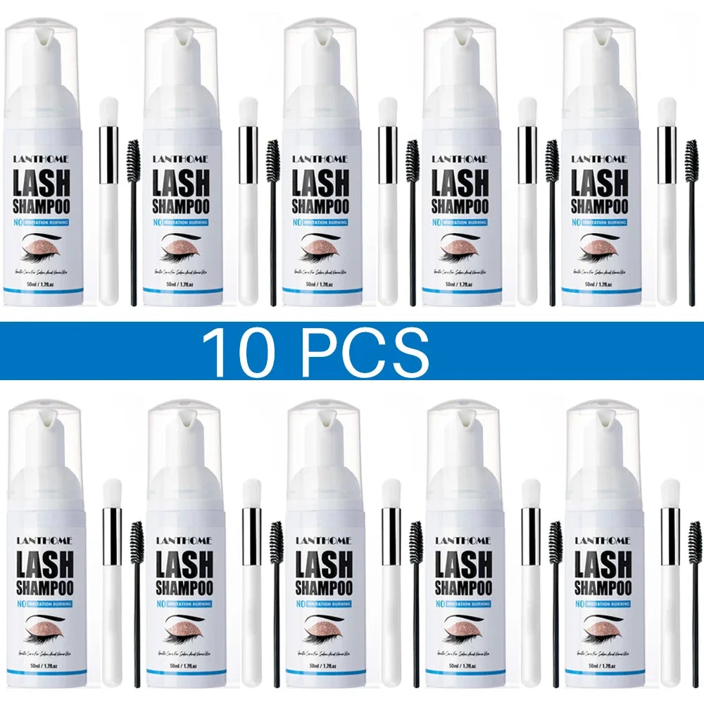 SAUVASINE 50ml Eyelash Extension Foaming Shampoo Cleanser Kit