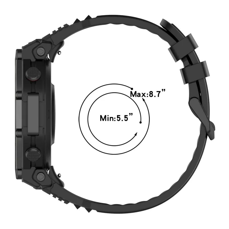 Official Silicone Strap for Amazfit T-REX 3 Pro Smart Watch Strap Watchband Sport Wristband Bracelet for T-Rex3 Pro Accessory Peaceful Pleasures Health and Wellness