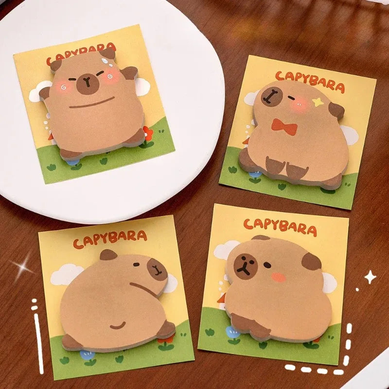Cute Capybara & Dolphin Sticky Notes – 30 Sheet Memo Pads