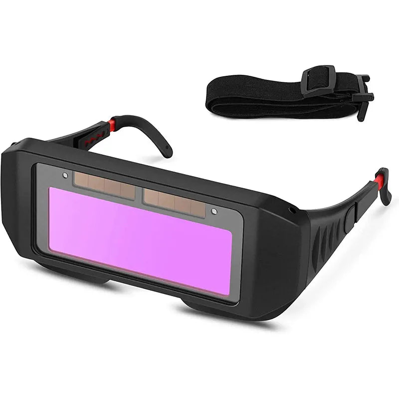 Welding Goggles Automatic Solar Automatic Darkening Safety Glasses UV Protective Welding Goggles Welder Glasses Protective Tools Peaceful Pleasures Health and Wellness PURPLE