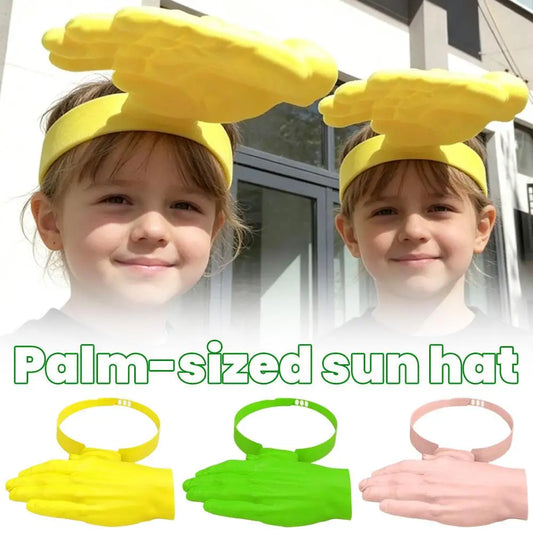 Funny Palm Sized Kids Sun Hat Foldable Outdoor UV Protection Beach Cap For Boys & Girls Daily Travel Use Fashion Accessories Peaceful Pleasures Health and Wellness