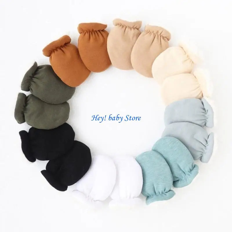 Anti-Scratch Baby Mittens | Soft Lamb Wool Newborn Gloves