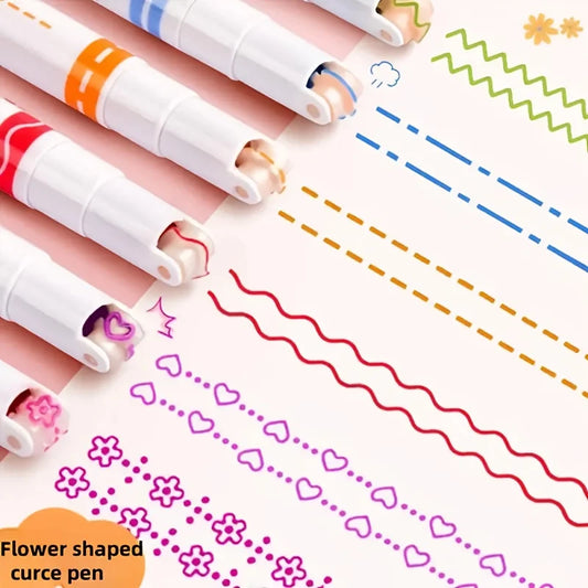6-Pack Fine Line Graphic Outline Pens for Notes & Art Fine Line Pen Set Peaceful Pleasures Health and Wellness