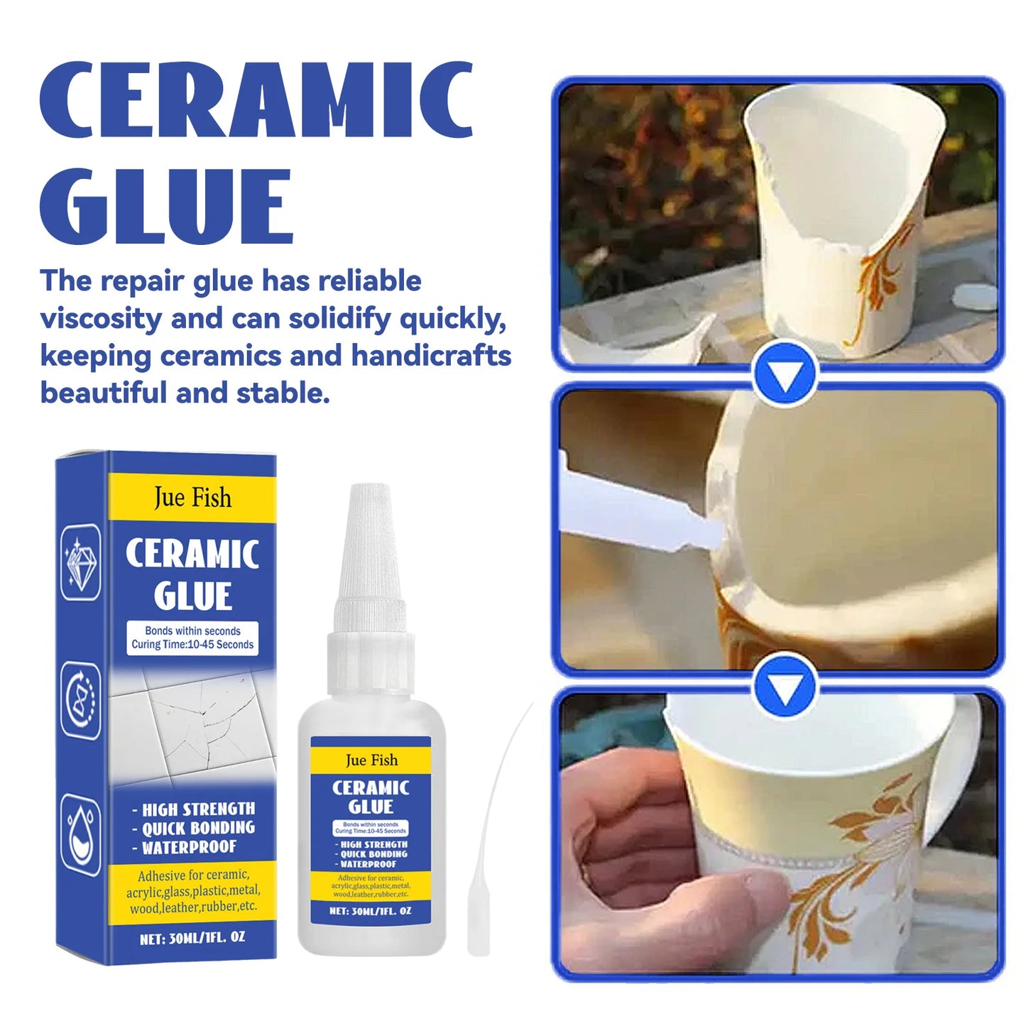 30ml Ceramic Repair Glue | High Strength Waterproof Sealant