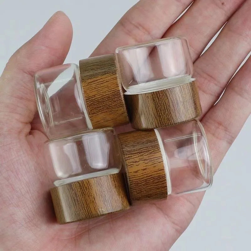 Mini Glass Storage Jar Food Grade Airtight Container for Coffee Tea Gold Beans Portable Small Empty Bottle with Lid Peaceful Pleasures Health and Wellness