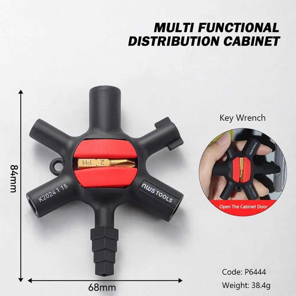 9-in-1 Universal Electrical Key Wrench | High Torque Cabinet Tool