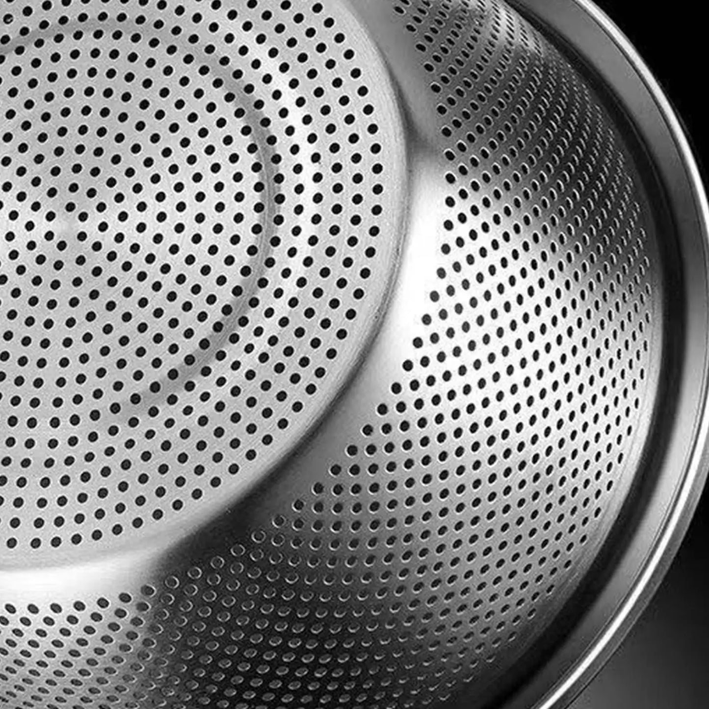 Stainless Steel Strainer Bowl Set with Grater & Drainer Strainer Bowl Set Peaceful Pleasures Health and Wellness