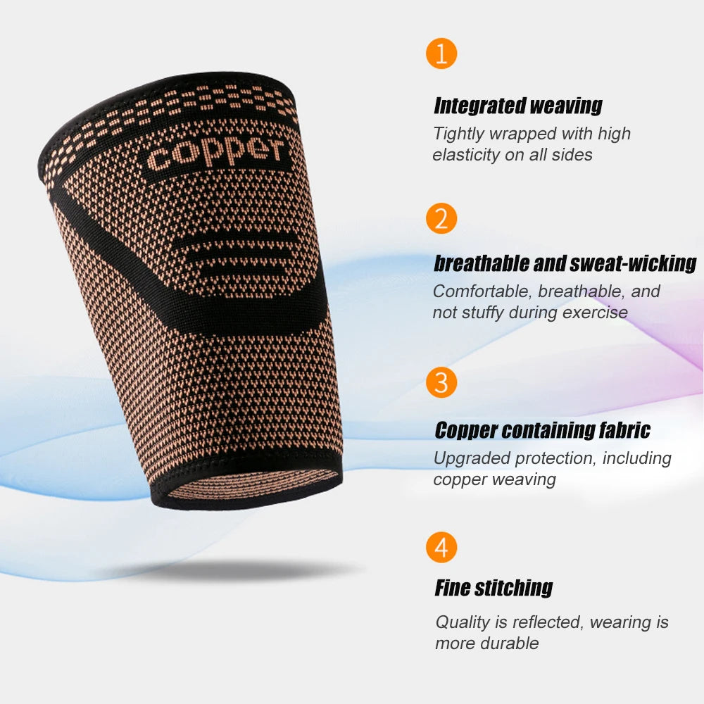 1PCS Hamstring Compression Sleeve -Copper Thigh Compression Sleeve for Women Men-Thigh Braces for Quad Supports,Groin ,Running Peaceful Pleasures Health and Wellness