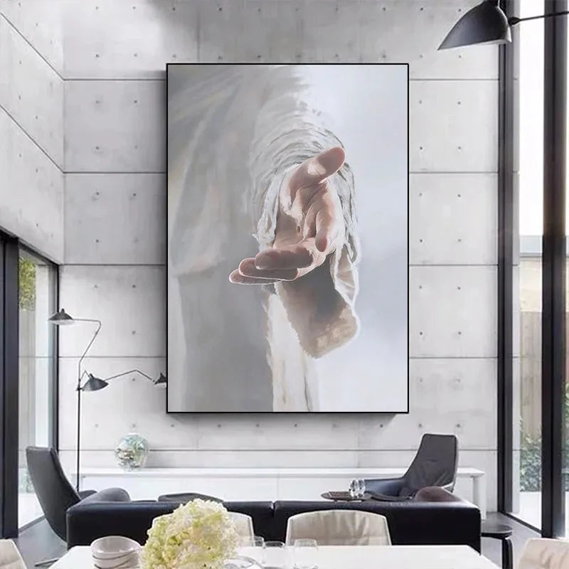 Hand of God Jesus Christian Canvas Wall Art | Unframed Print