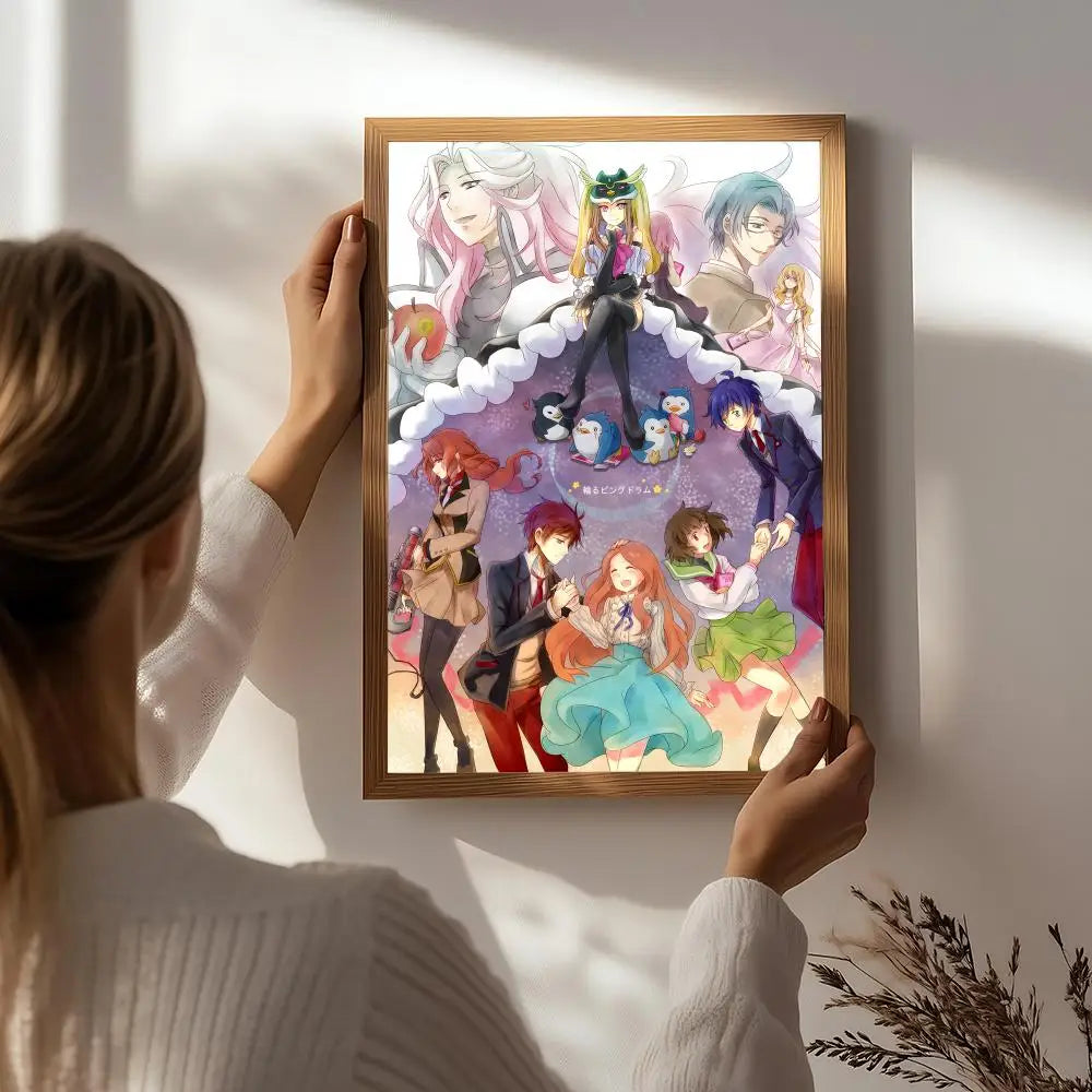 Anime Penguindrum HD Waterproof Self-Adhesive Wall Poster Anime Wall Poster Peaceful Pleasures Health and Wellness White2 15X20cmNoframe
