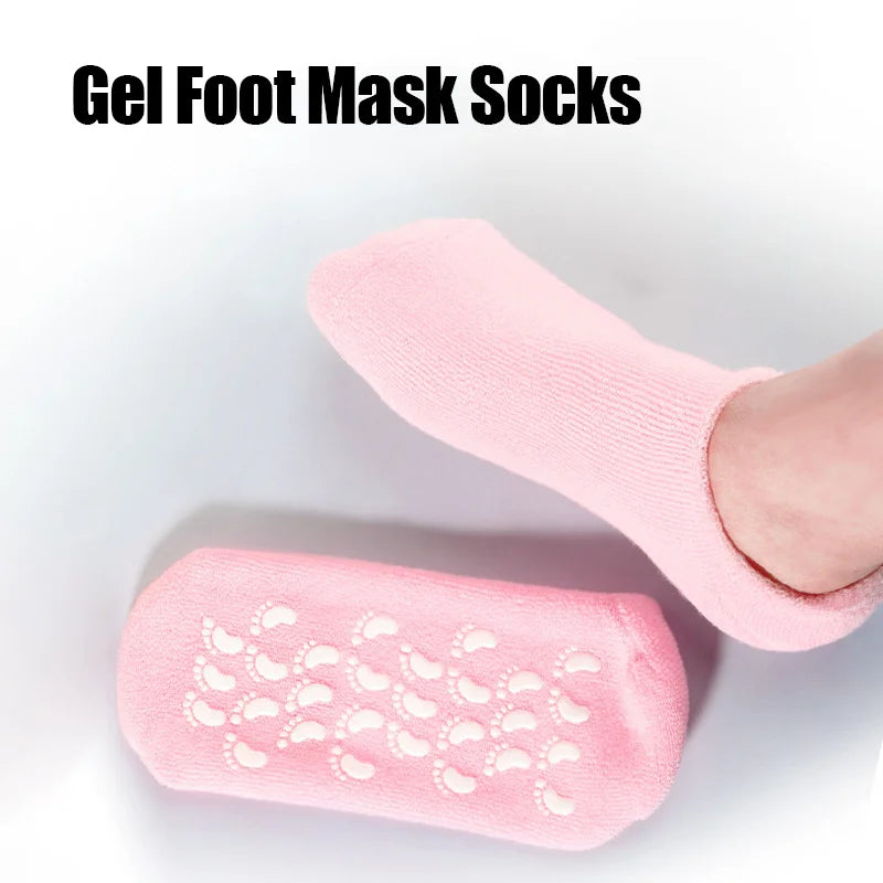 One Pair Gel Sock Socks For Softening Dry Cracked Rough Feet Skins Washable And Reusable Reduce Cracked Skin Socks Peaceful Pleasures Health and Wellness
