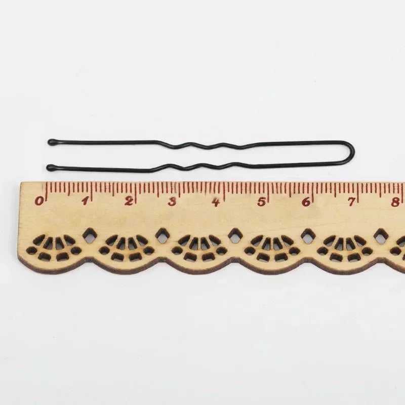 5bags U Shaped Alloy Hairpins, 7cm, Waved Hair Clips, Bridal Hairstyle Tools Accessories, 50Pcs /Bag, Simple Metal Bobby Pins Peaceful Pleasures Health and Wellness