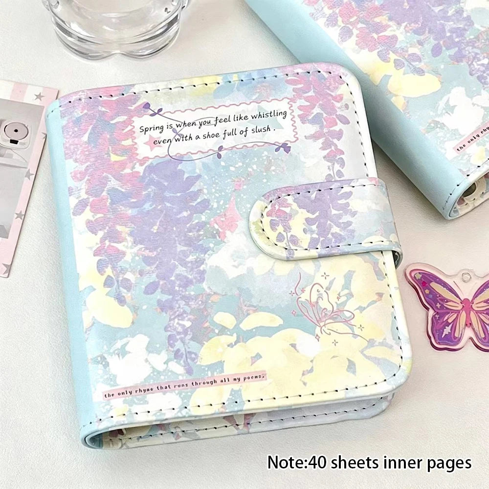 40 Inner Pages Grid Card Book Ins Wind Magnetic Photo Album Portable