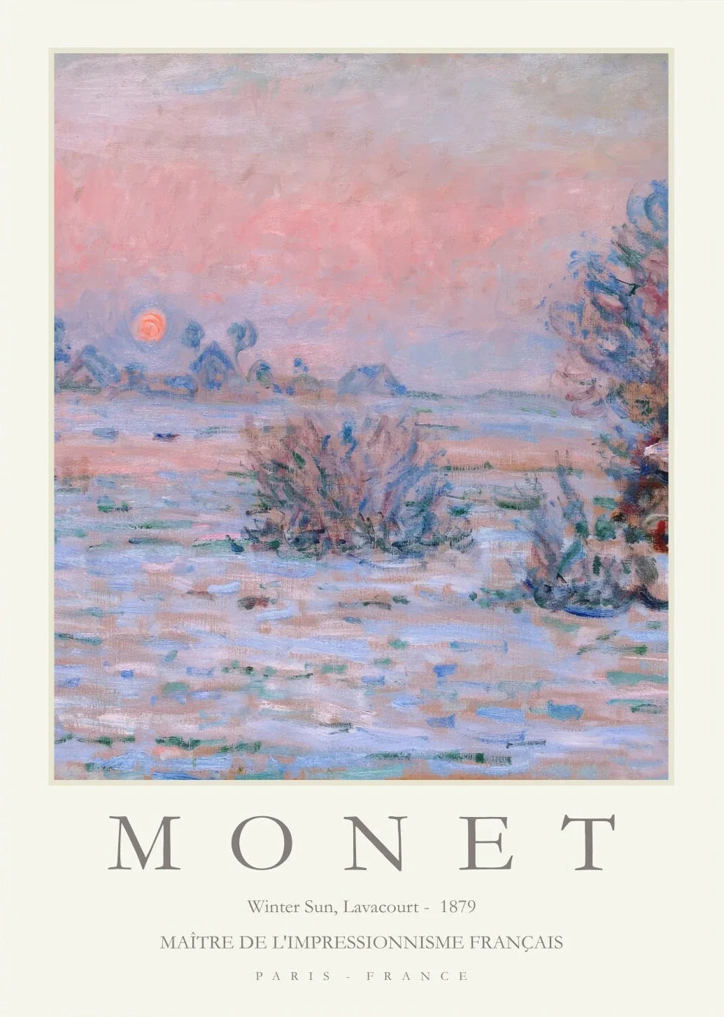 Claude Monet Abstract Landscape Canvas Wall Art | Unframed Print