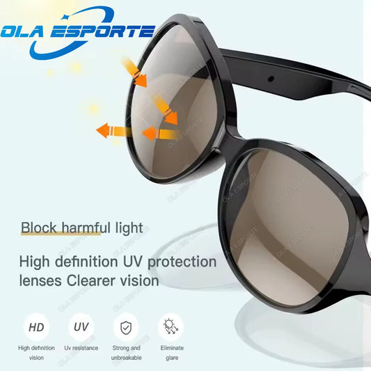 F07 Bluetooth Glasses With Music IP4 Waterproof Uv400 Wireless Stereo Polarizing Bezel Fishing Polarized Men's Sunglasses Sports Peaceful Pleasures Health and Wellness