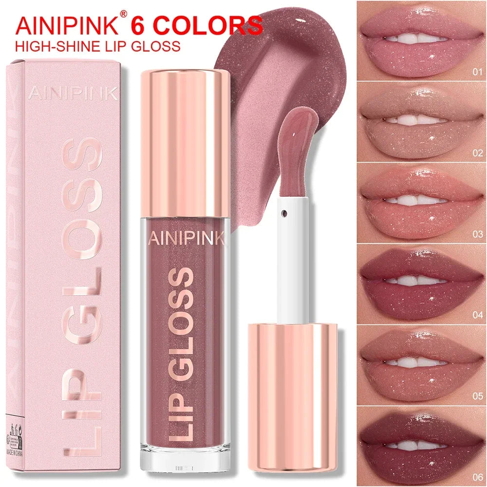 High Shine Glitter Lip Gloss Set – Non-Sticky Mirror Y2K
