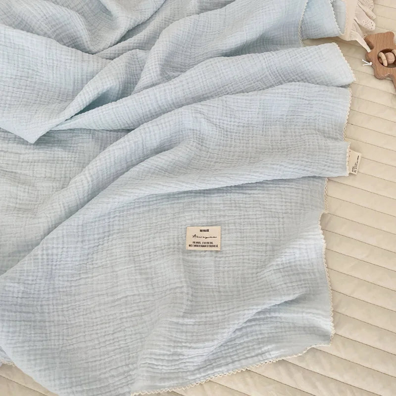 Baby Muslin Swaddle Blanket | 2-Layer Cotton & Bamboo Gauze