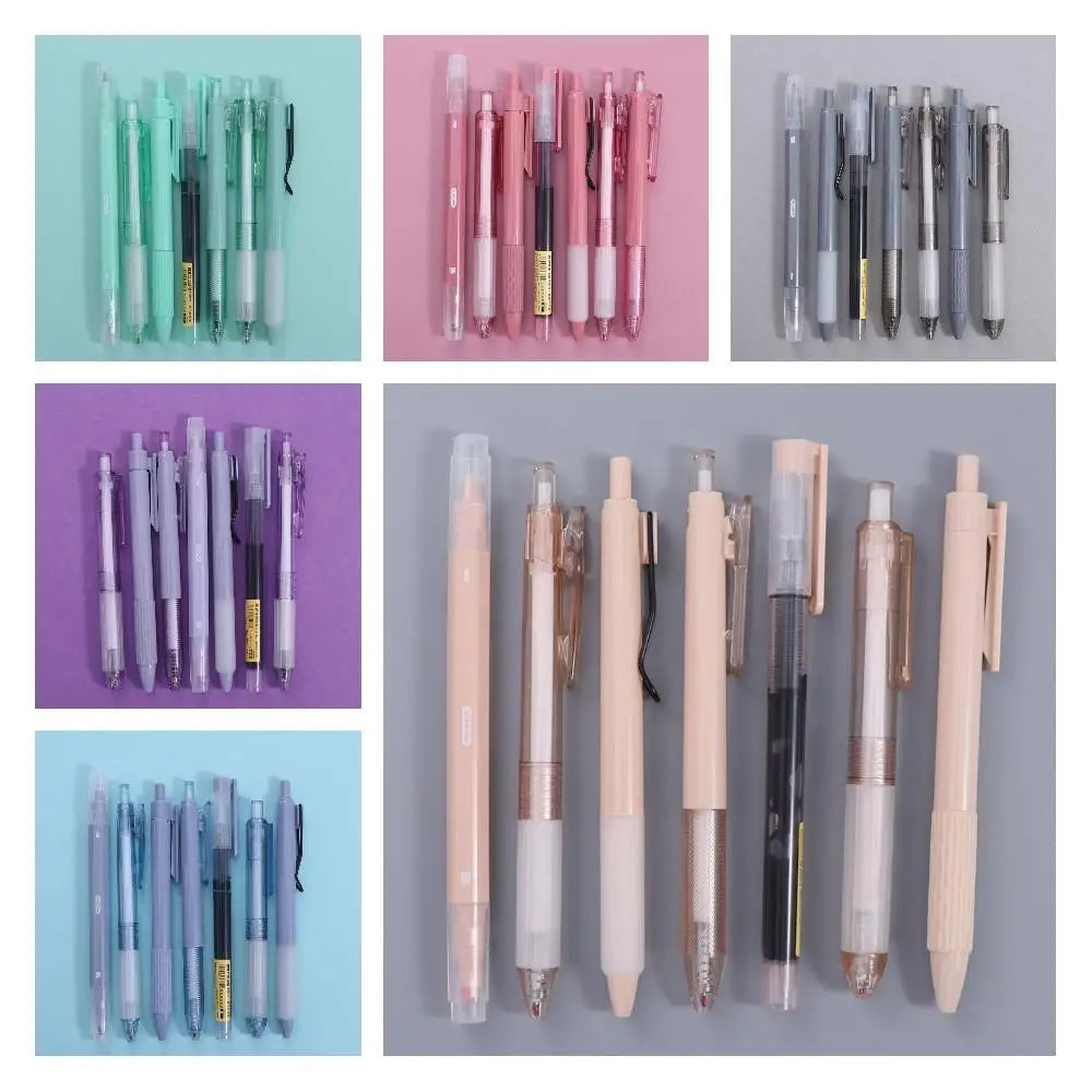 Korean ST Nib Press Gel Pen 0.5mm Black Ink Signature Pen Writing Smoothly Quick-Drying Ballpoint Pen Office Peaceful Pleasures Health and Wellness