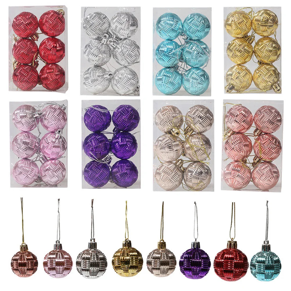 6-Pack Shatterproof Christmas Ball Ornaments – Mixed Baubles
