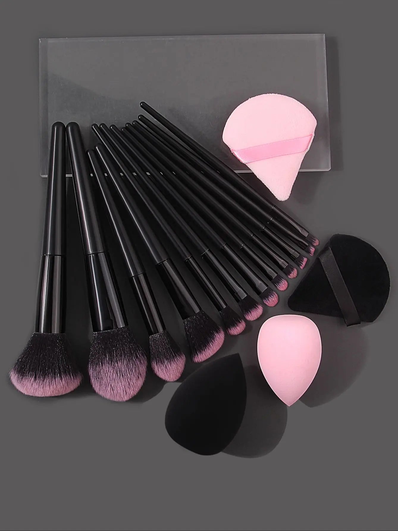 KOSSHOW 16PC Makeup Brush Set – Soft Nylon Bristles & Sponge