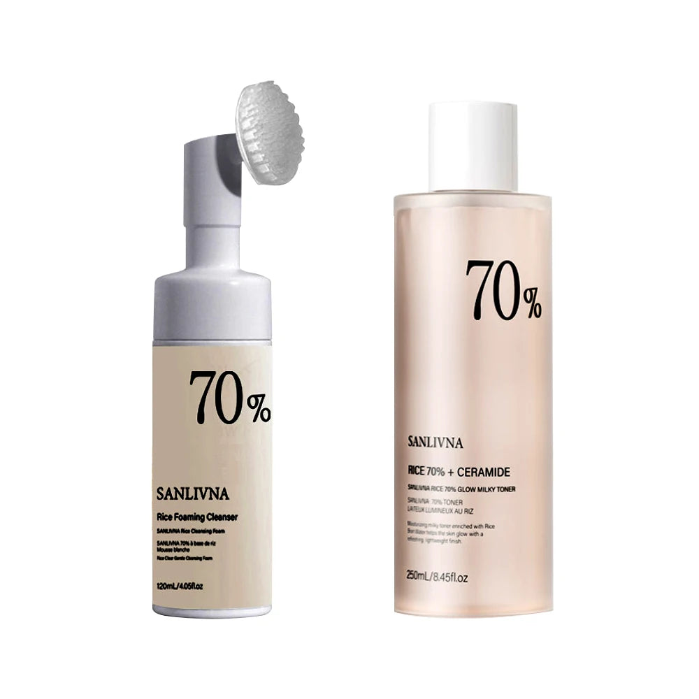 SANENDI Rice Toner Set – 70% Rice Extract & Niacinamide Serum