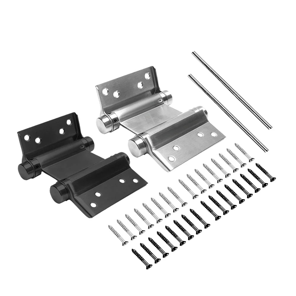 3-Inch Double Spring Hinges Stainless Steel Auto-Closing 2 Pack