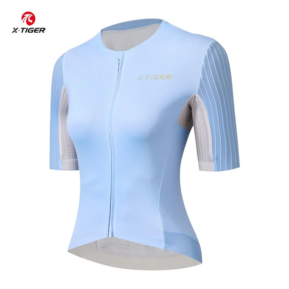 X-TIGER Women's Cycling Jersey – Breathable Short Sleeve Bike Top