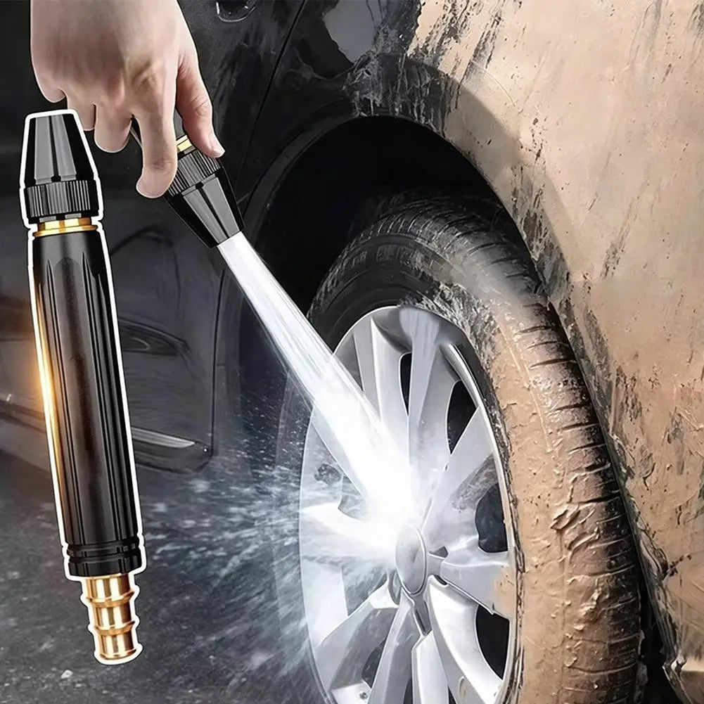 High-Pressure Water Pipe Spray Hose Metal Nozzle For Garden Lawn Wash Adjustable Quick Car Wash Cleaning Flushing Tool Spray Gun Peaceful Pleasures Health and Wellness