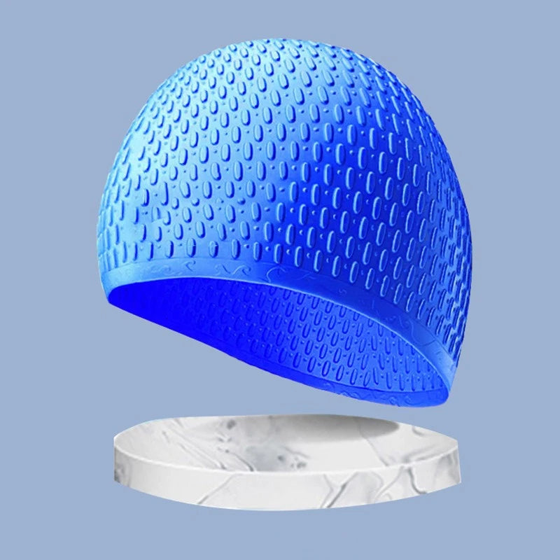 Silicone Bubble Swimming Cap – Waterproof & Ear Protection