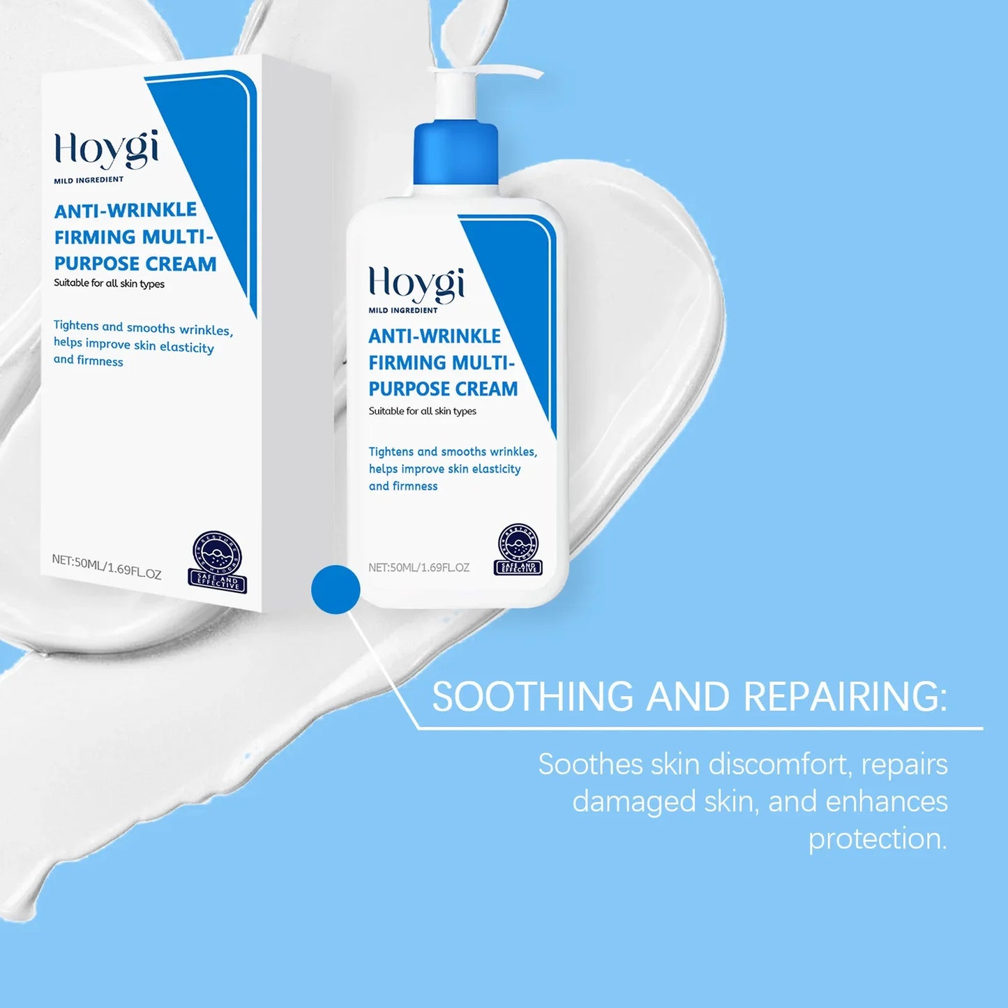 Hyaluronic Acid Cream Shrink Pores Anti Wrinkle Nourishing Hydrating Improve Dryness Remove Fine Lines Moisturizing Facial Cream Peaceful Pleasures Health and Wellness
