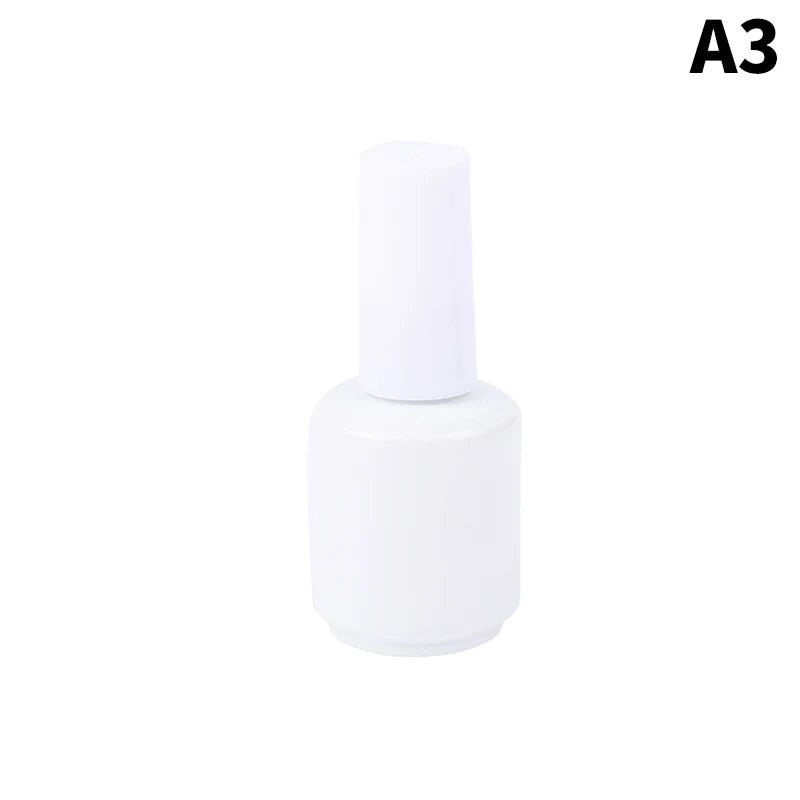 15ml Empty Glass Nail Polish Bottle with Lid & Brush
