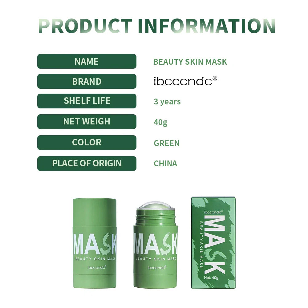 Green Tea Cleansing Stick Face Mask 40g – Oil Control