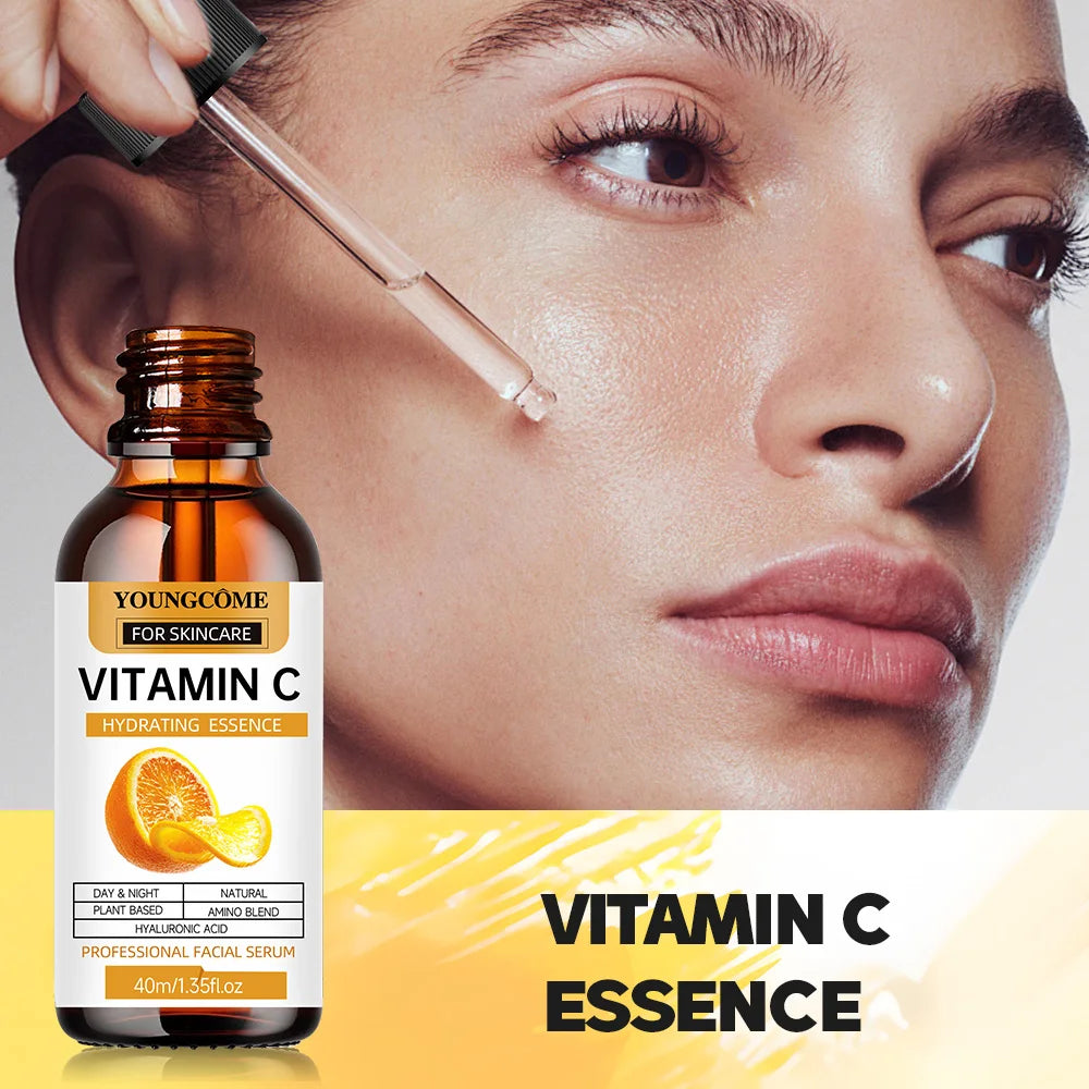 Vitamin C Facial Essence Dark Spot Remover Repair Anti-aging Essence Facial Skin Care Repair Collagen Nourish Skin Care Peaceful Pleasures Health and Wellness