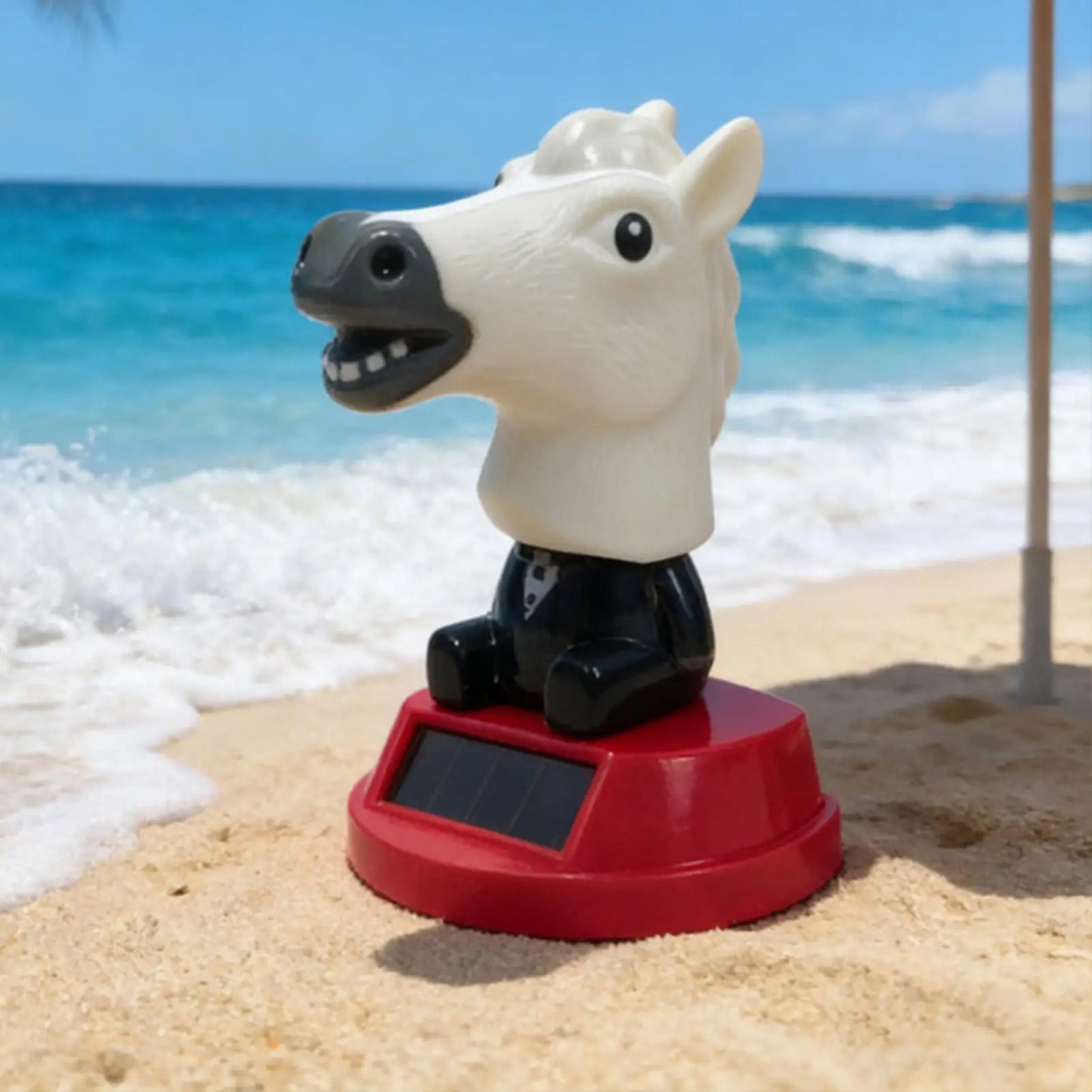 Solar Horse Bobblehead Car Dashboard Ornament | Shaking Figurine