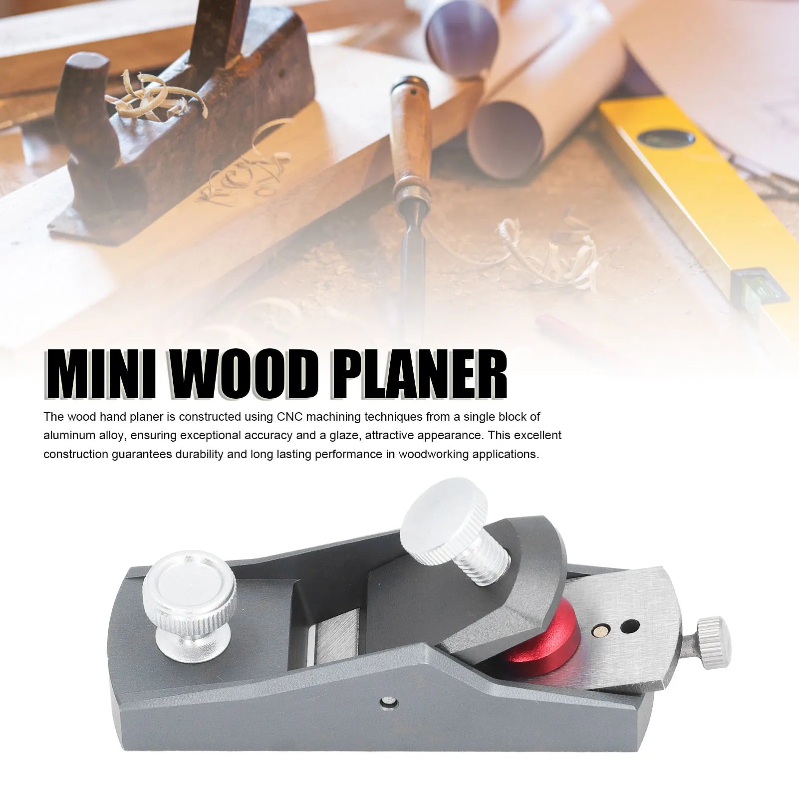 Block Hand Plane Small Hand Planer Small Hand Planer Aluminium Alloy Flat Bottom Manual Small Trimming Planer for Woodworking Peaceful Pleasures Health and Wellness A
