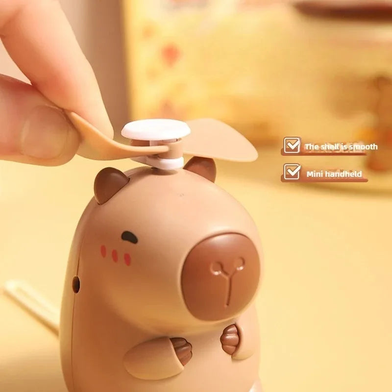 Capybara Mini USB Rechargeable Portable Fan – Kids Summer Gift