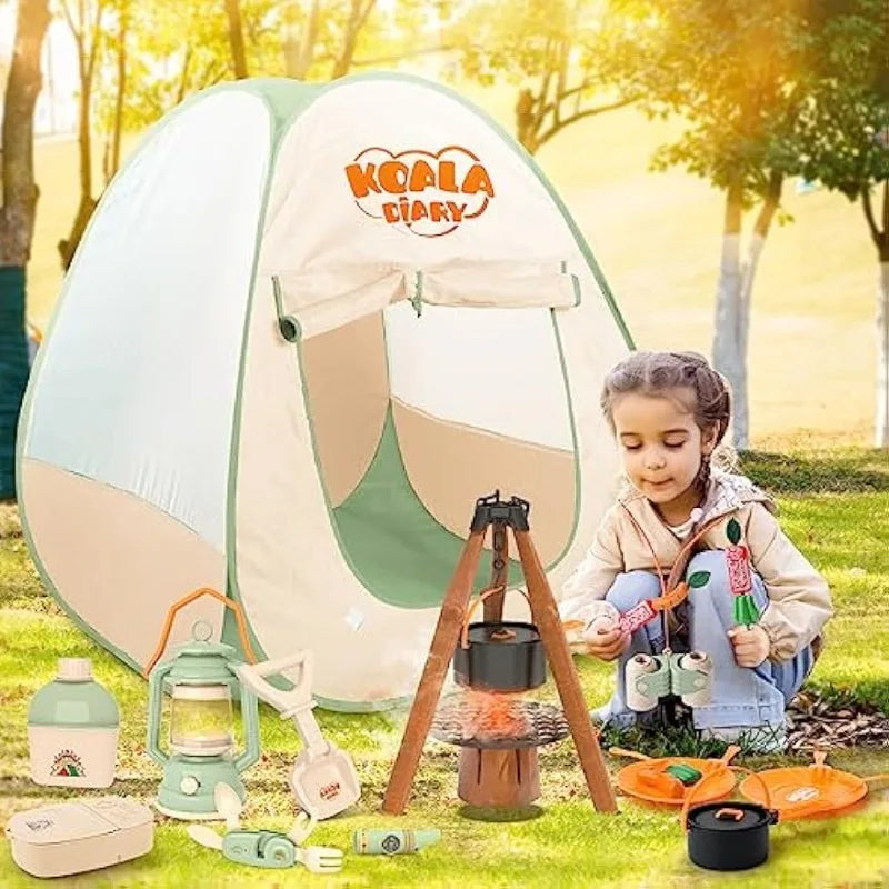 Kids Camping Explorer Set – Tent, Campfire & Binoculars Toy