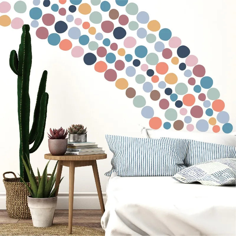 1 Set Polka Dots Irregular Circle Pattern Wall Stickers for Kids Room Baby Nursery Room Wall Decals School Kindergarten PVC Peaceful Pleasures Health and Wellness 30cmx22cmx1pcs
