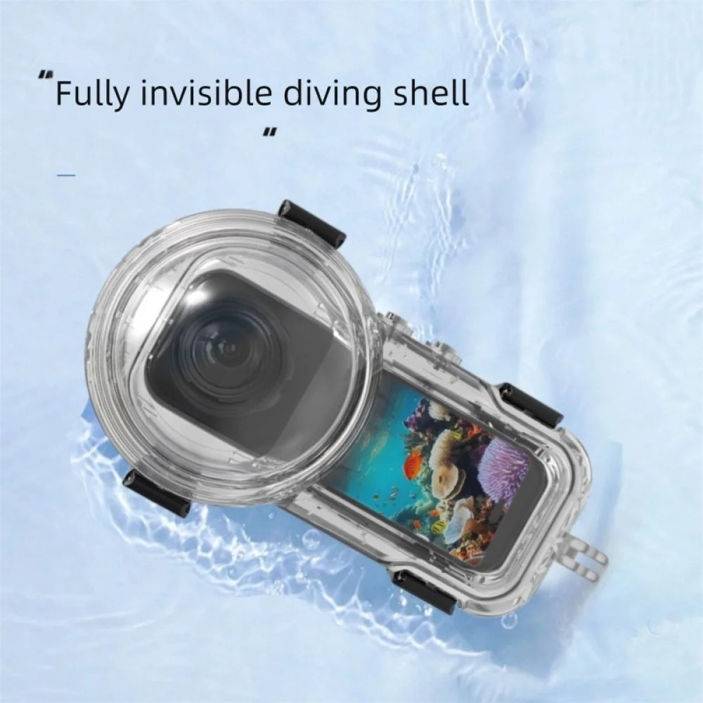 For Insta360 X5 Full Stealth Dive Case Waterproof Case Protective Case Waterproof 60 Meters Stainless Steel Waterproof Case Peaceful Pleasures Health and Wellness