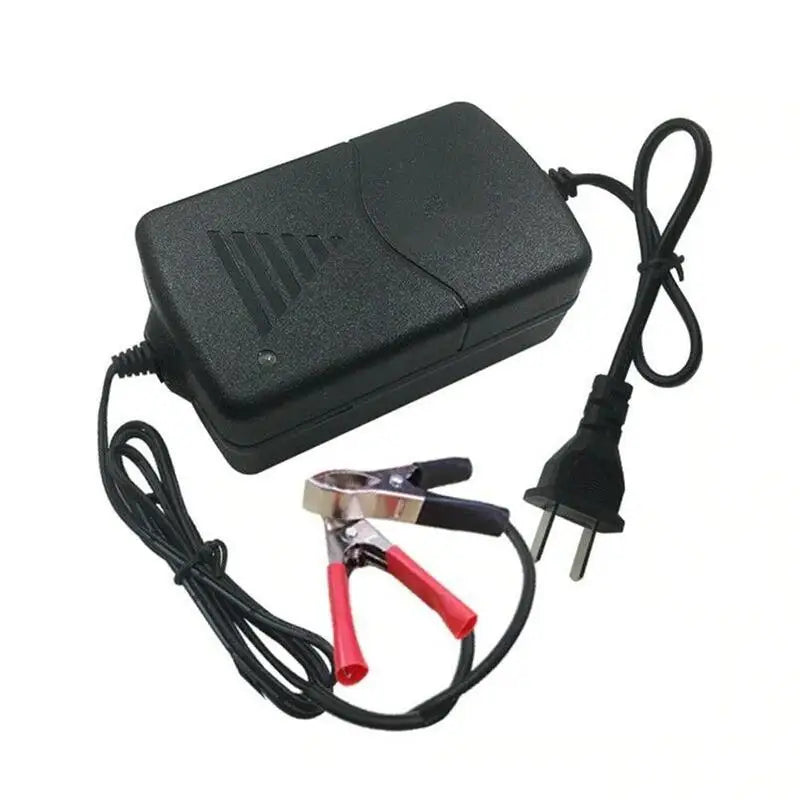 12V Motorcycle Charger for AGM Batteries with Indicator Peaceful Pleasures Health and Wellness black