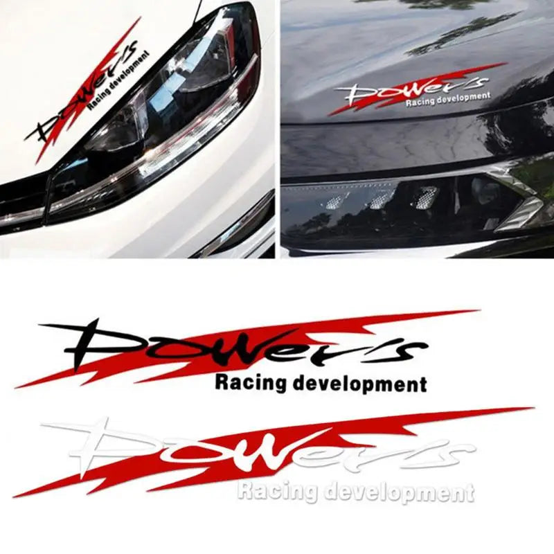 Racing Development Car Sticker Stylish Power's Racing Development Sports Sticker Car Reflective Waterproof Decal Peaceful Pleasures Health and Wellness