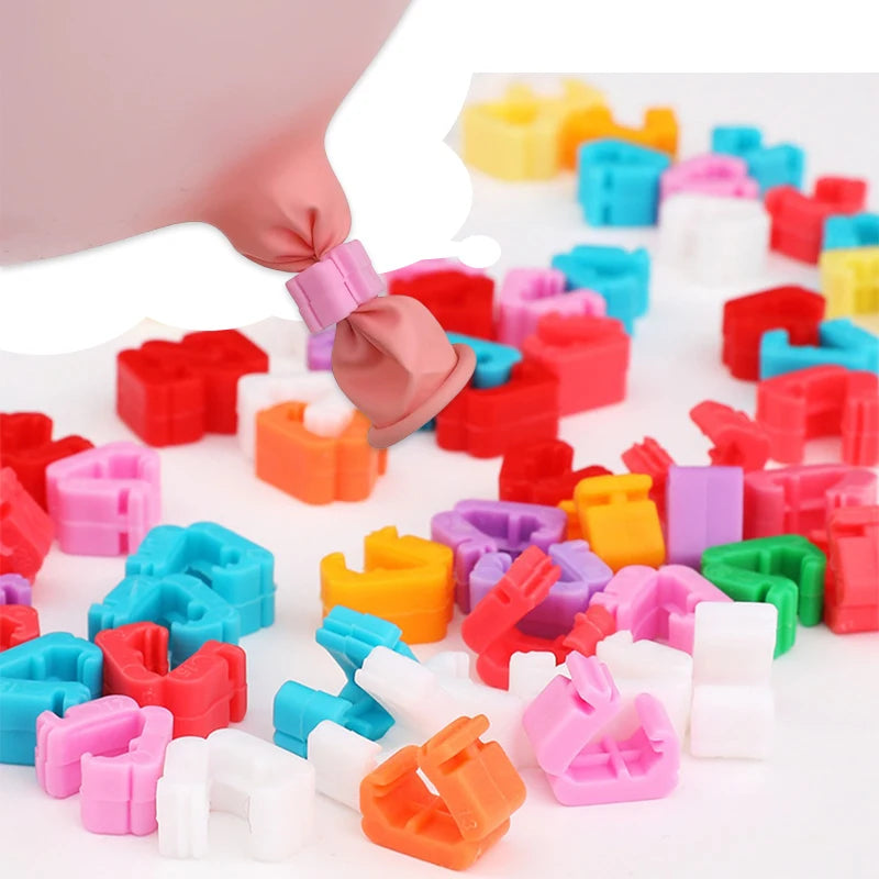 Colorful Reusable Balloon Sealing Clips & Knot Tying Tool Balloon Sealing Clips Peaceful Pleasures Health and Wellness