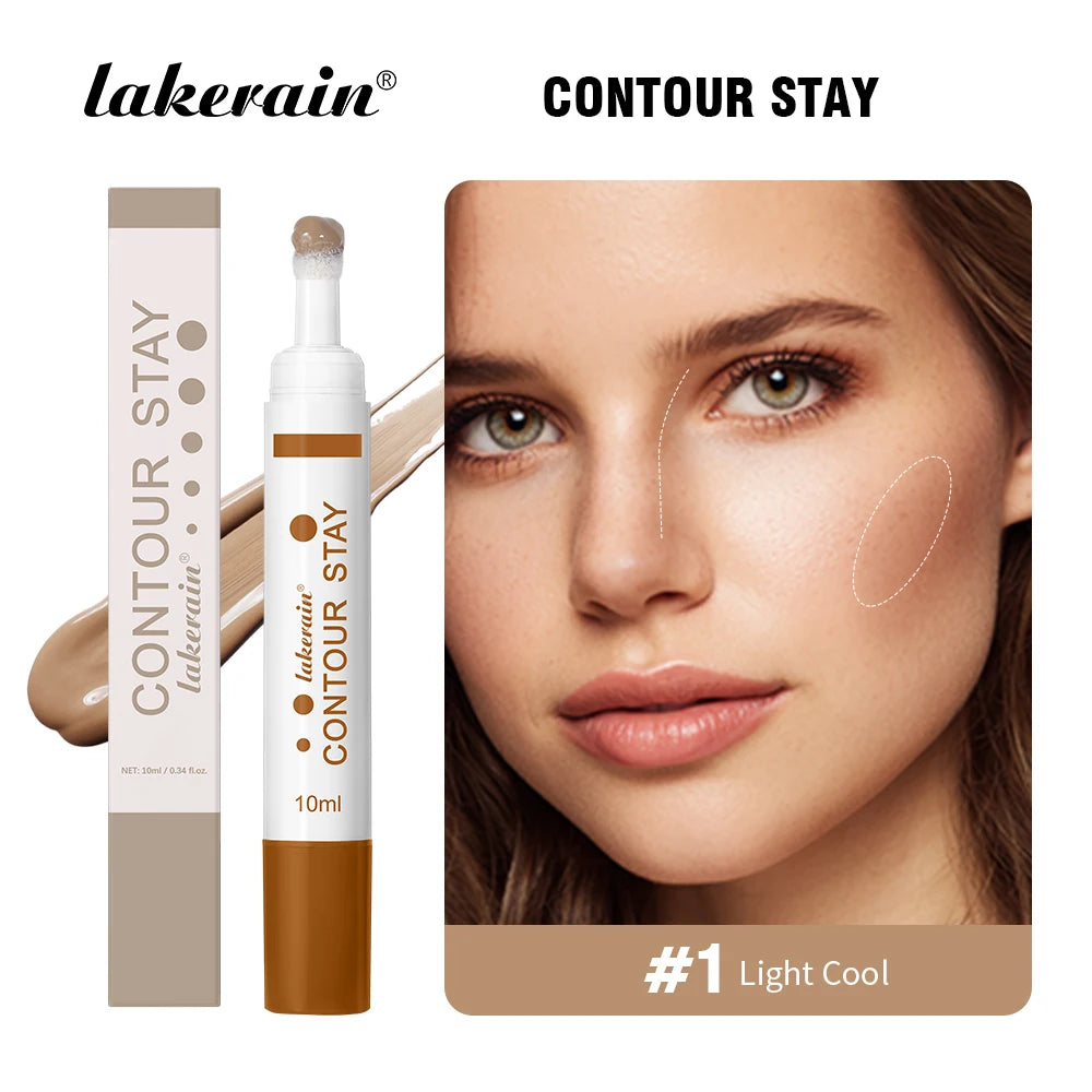 6 Colors Liquid Contour Long Wear Bronzer Cream Contour Makeup Long Lasting Nourishing Hydrating Face Contour 6 Colors Peaceful Pleasures Health and Wellness 1Light Cool
