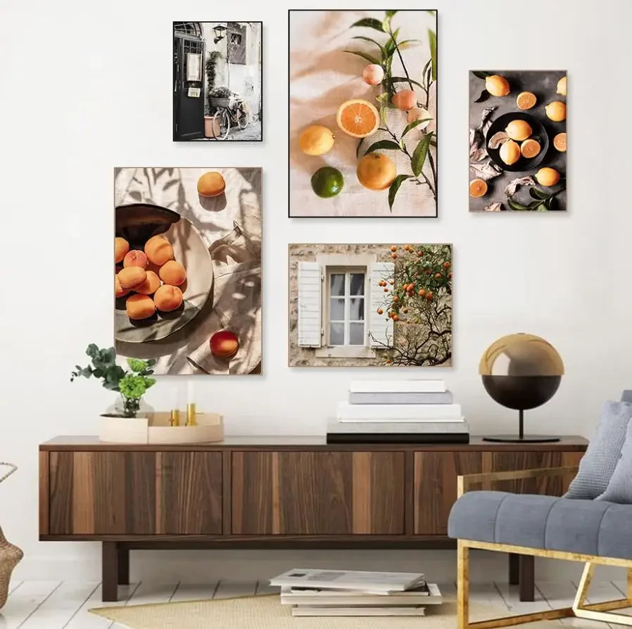 Nordic Landscape Canvas Wall Art | Bohemian Living Room Poster