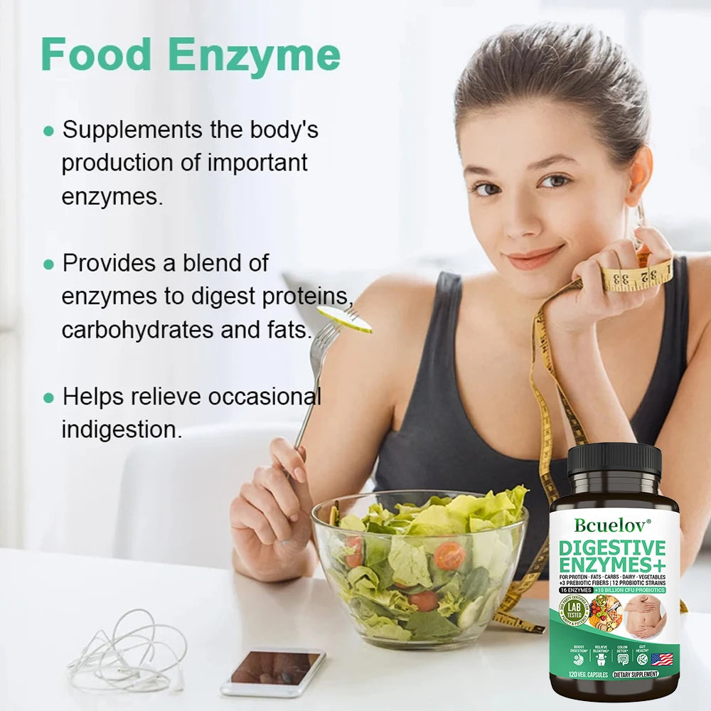 Probiotic Capsules 10B CFU | Prebiotics & Digestive Enzymes
