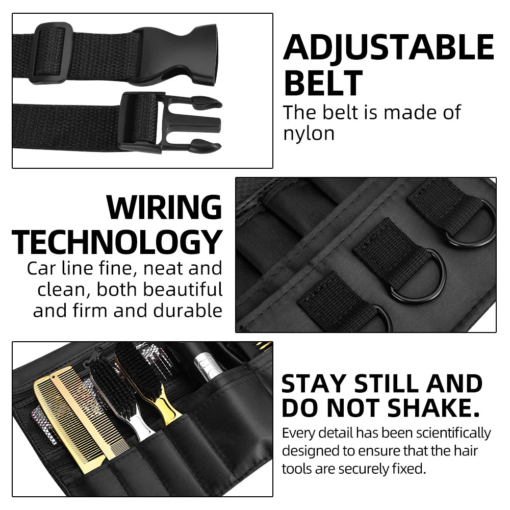 Multi-Pocket Barber Waist Tool Bag, Adjustable Salon Hairdressing Scissors Combs Organizer Belt Pouch For Hairstylists Peaceful Pleasures Health and Wellness