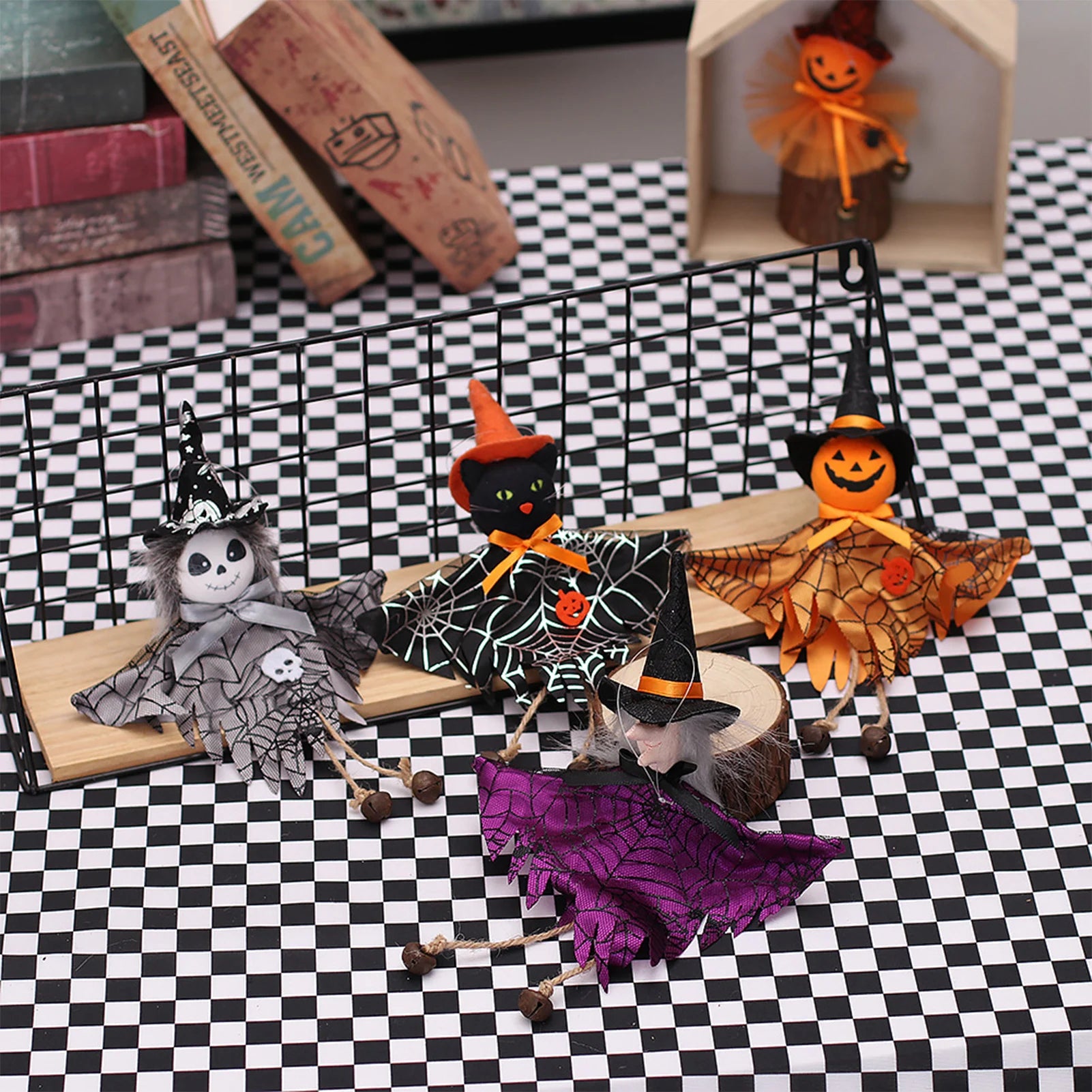 Halloween Hanging Decor Tree Ornaments Pumpkin Ghost Witch Pendant for Home Indoor Outdoor Party Peaceful Pleasures Health and Wellness